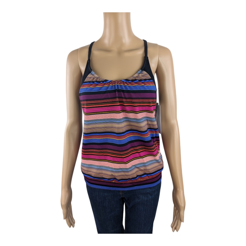 Athleta Capri Stripe Blousy Tankini 32B/C